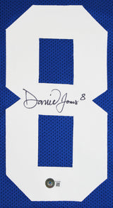 Daniel Jones Authentic Signed Blue Pro Style Jersey Autographed BAS Witnessed