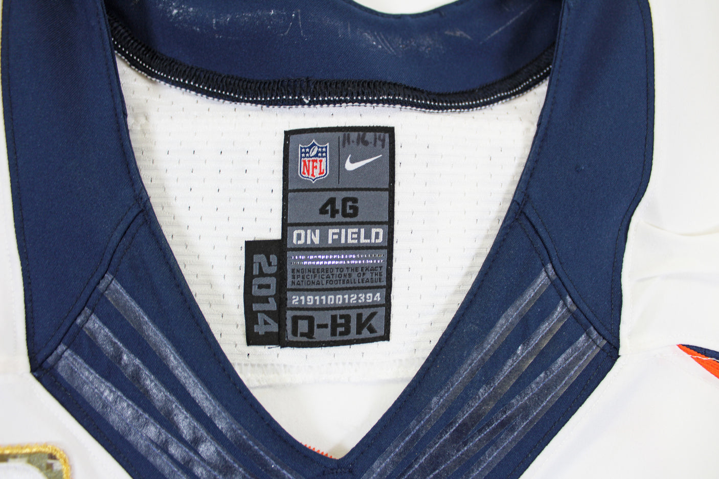 Broncos Peyton Manning 2014 Game Used Signed Nike Jersey Photomatched & Fanatics