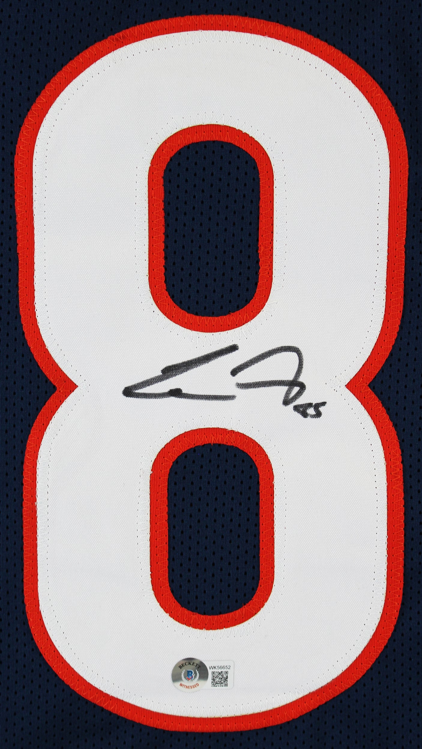 Cole Kmet Authentic Signed Navy Blue Pro Style Jersey Autographed BAS Witnessed