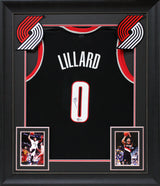 Damian Lillard Authentic Signed Black Pro Style Framed Jersey BAS Witnessed