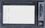 Maureen O'Hara The Quiet Man Authentic Signed 3x5 Index Card BAS Slabbed 6