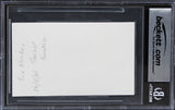 Eva Mendes Hitch Authentic Signed 3x5 Index Card Autographed BAS Slabbed