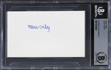 Ellen Corby The Waltons Authentic Signed 3x5 Index Card BAS Slabbed