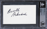 Orville Redenbacher Authentic Signed 3x5 Index Card Autographed BAS Slabbed