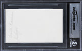Orville Redenbacher Authentic Signed 3x5 Index Card Autographed BAS Slabbed