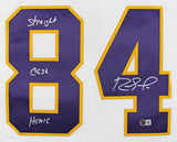 Vikings Randy Moss "Straight Cash Homie" Signed White M&N Jersey BAS Witnessed