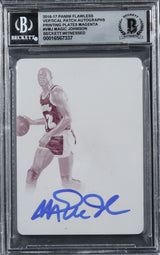Lakers Magic Johnson Signed 2016 Panini Flawless #VMJ #1/1 Card Auto 10 BAS Slab