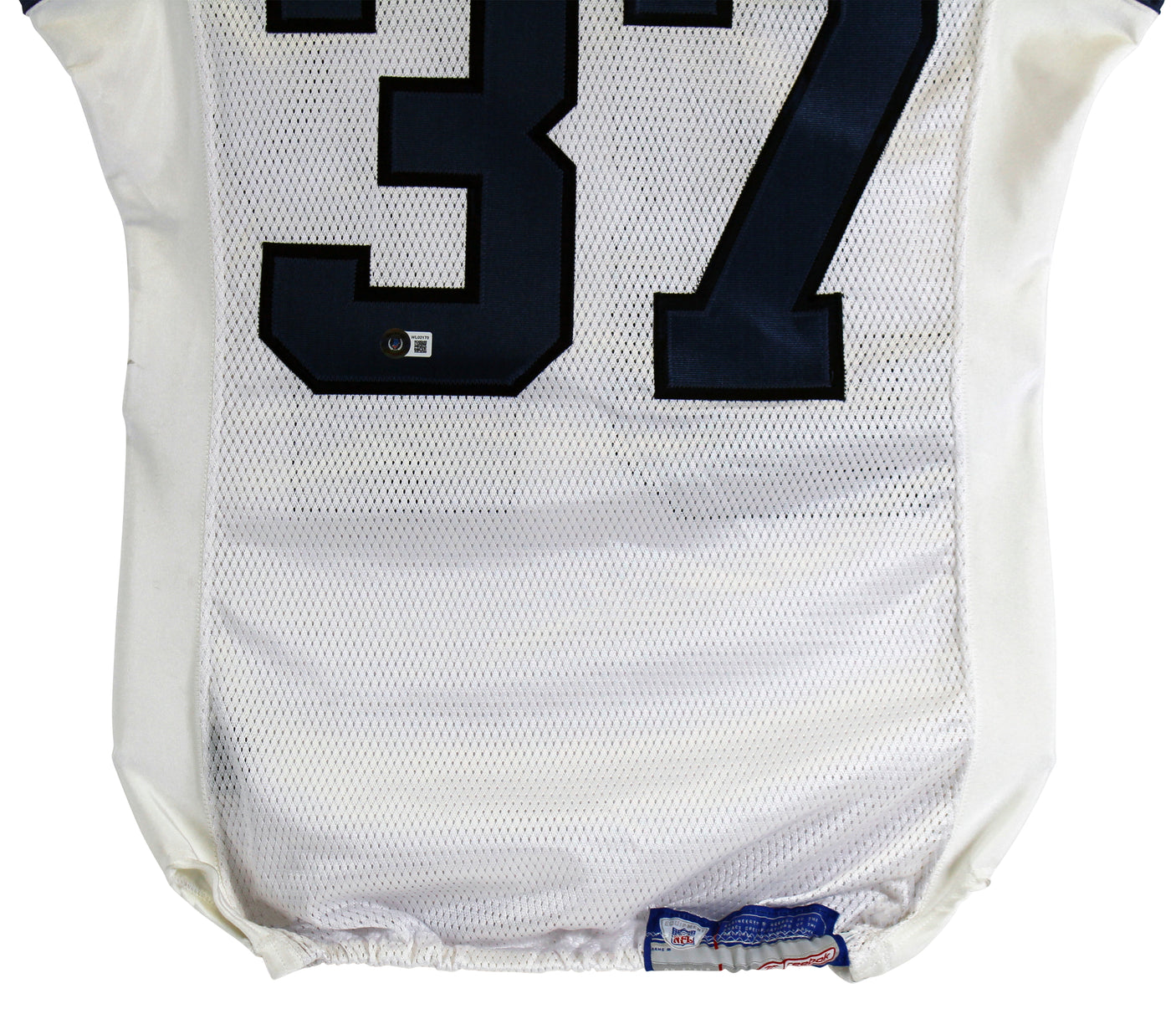 Seahawks Shaun Alexander "Game Used 2002" Signed White Reebok Jersey BAS Witness