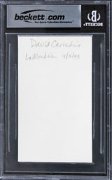 David Carradine Kill Bill Vol 2 Authentic Signed 3x5 Index Card BAS Slabbed 1