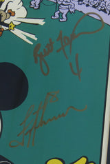 Brett Favre, Troy Aikman and Terry Bradshaw Multi Signed Mickey Mouse Poster Print JSA