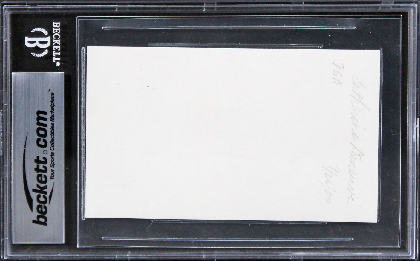 Catherine Deneuve Belle De Jour Authentic Signed 3x5 Index Card BAS Slabbed