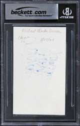 Michael Clarke Duncan The Green Mile Authentic Signed 3x5 Index Card BAS Slab 1