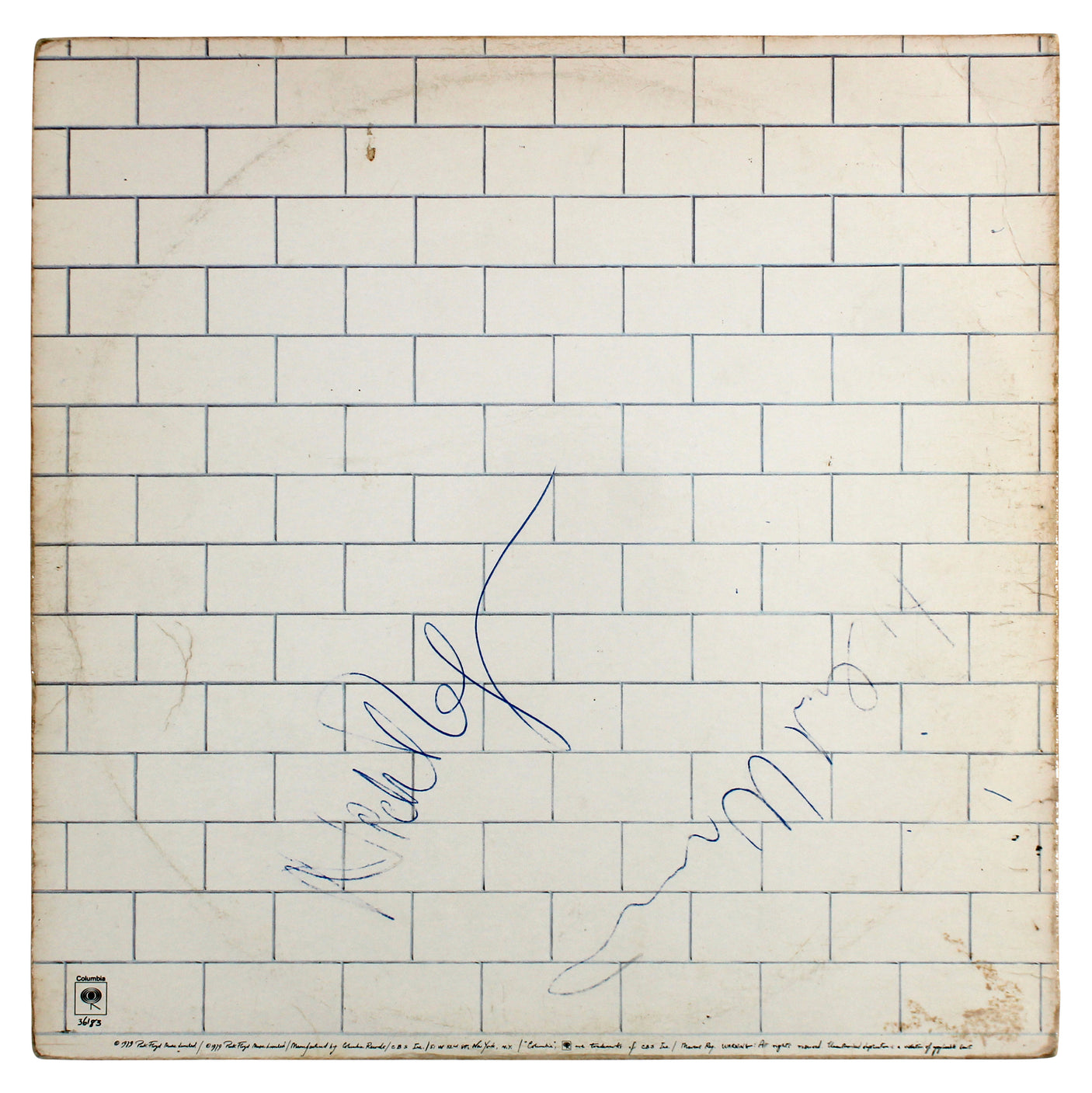 Pink Floyd (4) Gilmour, Waters, Mason & Wright Signed Album Cover JSA & BAS