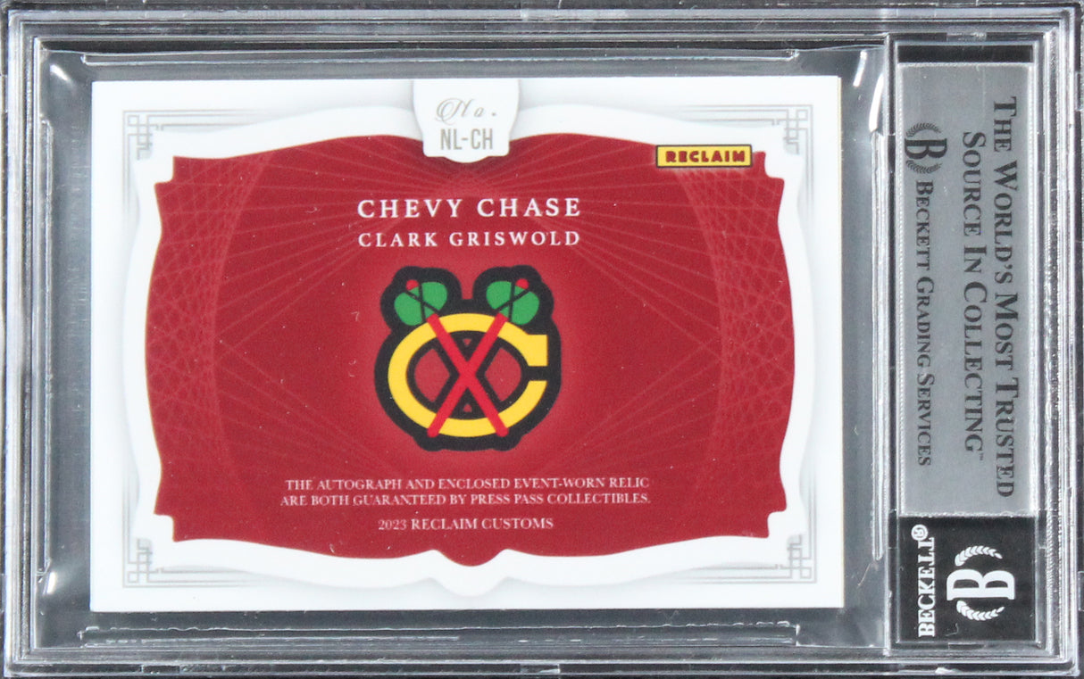 Chevy Chase Christmas Vacation Signed Relic Card One of One BAS Slab #16567374