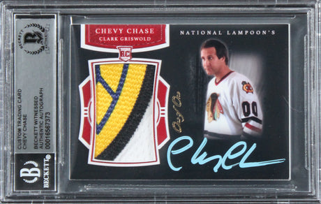 Chevy Chase Christmas Vacation Signed Relic Card One of One BAS Slab #16567373