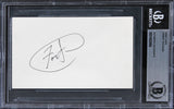 Forest Whitaker The Butler Authentic Signed 3x5 Index Card BAS Slabbed 3