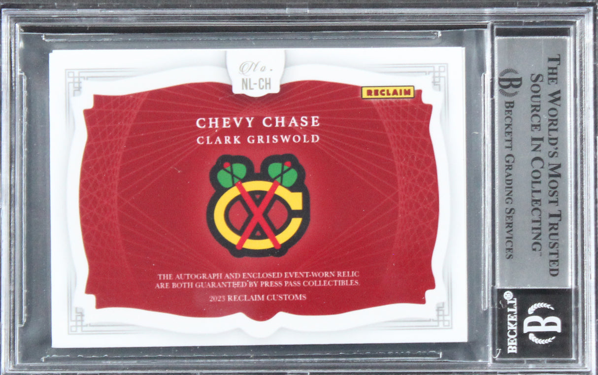 Chevy Chase Christmas Vacation Signed Relic Card One of One BAS Slab #16567386