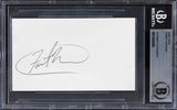 Forest Whitaker The Butler Authentic Signed 3x5 Index Card BAS Slabbed 4