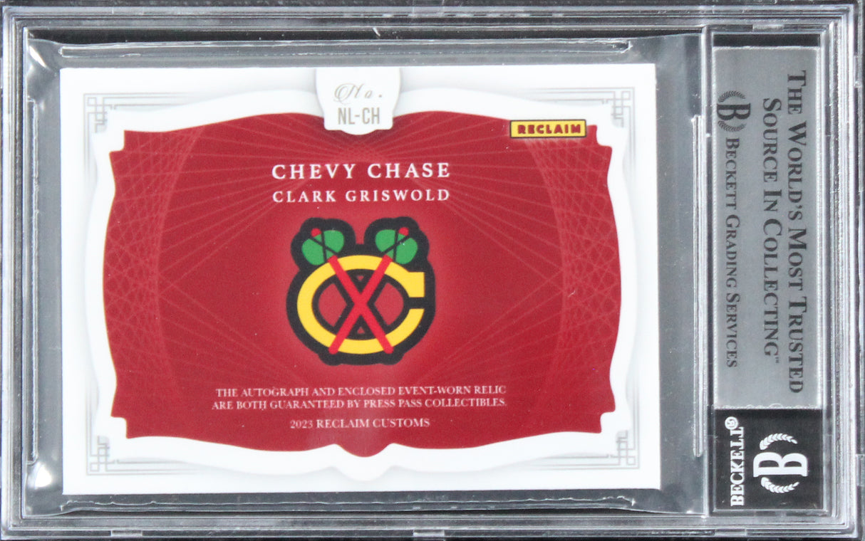 Chevy Chase Christmas Vacation Signed Relic Card One of One BAS Slab #16567384