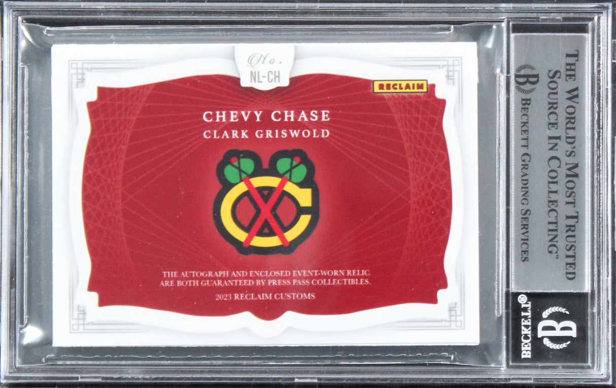 Chevy Chase Christmas Vacation Signed Relic Card One of One BAS Slab #16567382
