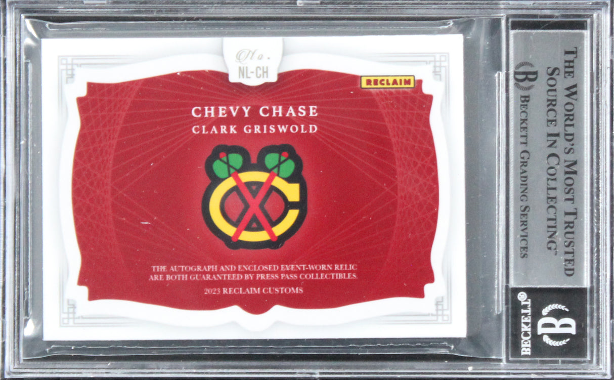 Chevy Chase Christmas Vacation Signed Relic Card One of One BAS Slab #16567370