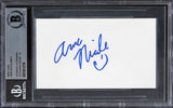 Anna Nicole Smith Playmate Signed 3x5 Index Card Auto Graded Gem 10 BAS Slab 2
