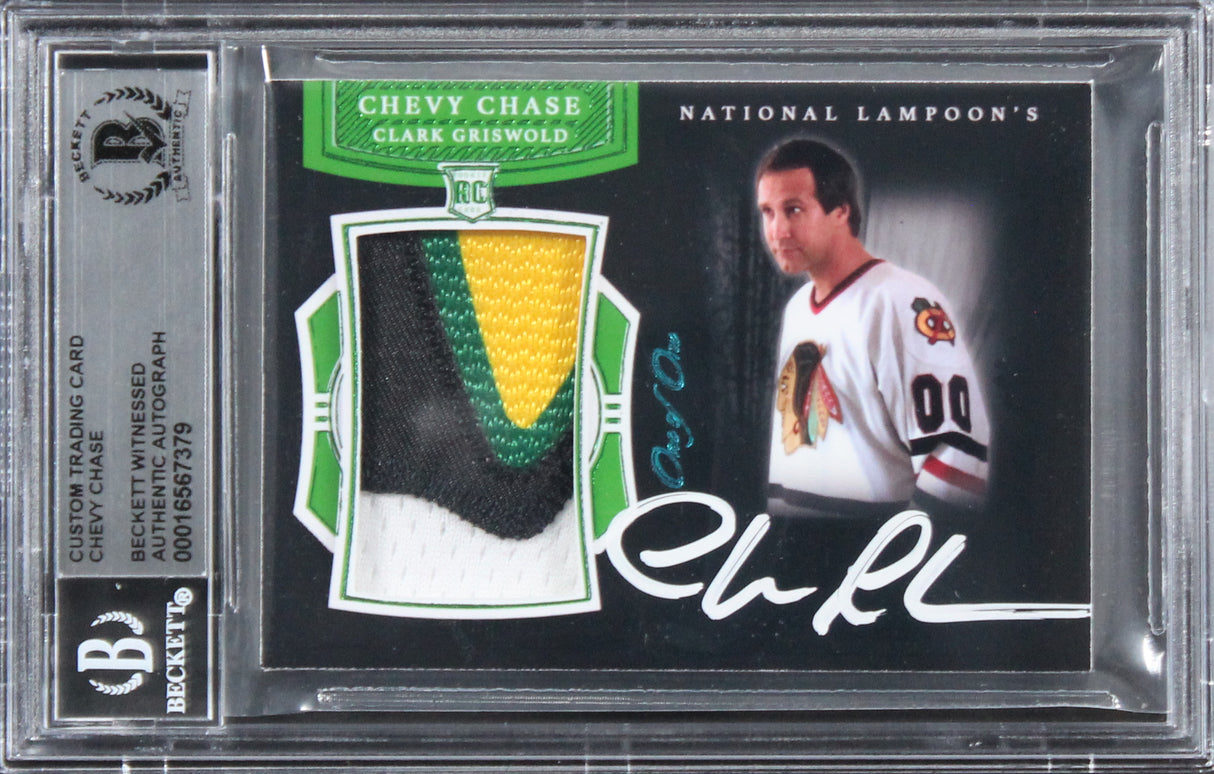 Chevy Chase Christmas Vacation Signed Relic Card One of One BAS Slab #16567379