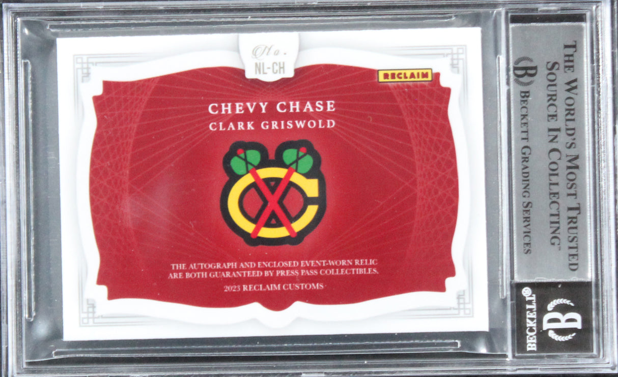 Chevy Chase Christmas Vacation Signed Relic Card One of One BAS Slab #16567379