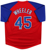 Zack Wheeler Authentic Signed Red Pro Style Jersey Autographed JSA