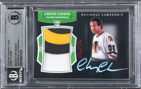 Chevy Chase Christmas Vacation Signed Relic Card One of One BAS Slab #16567420