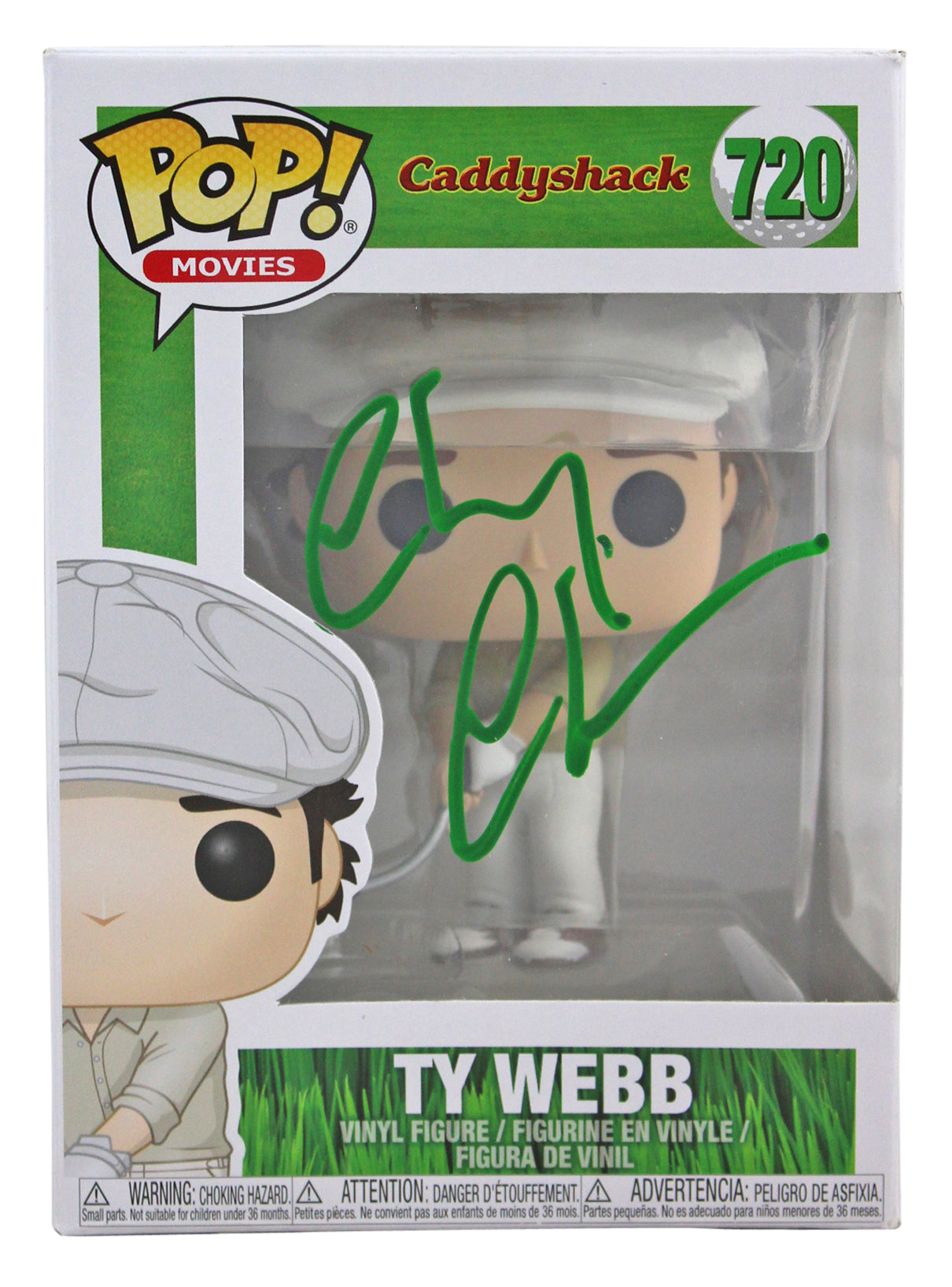 Chevy Chase Caddyshack Signed Funko Pop Vinyl Figure w/ Green Signature BAS