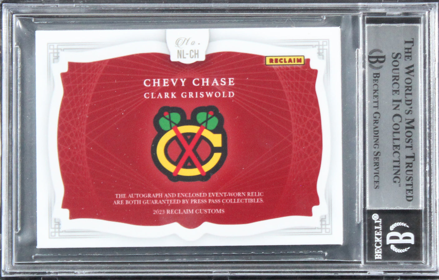 Chevy Chase Christmas Vacation Signed Relic Card One of One BAS Slab #16567375