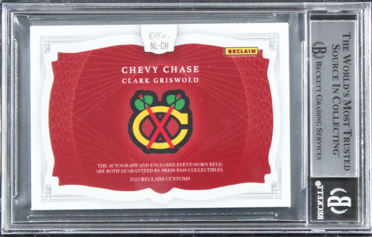 Chevy Chase Christmas Vacation Signed Relic Card One of One BAS Slab #16567375