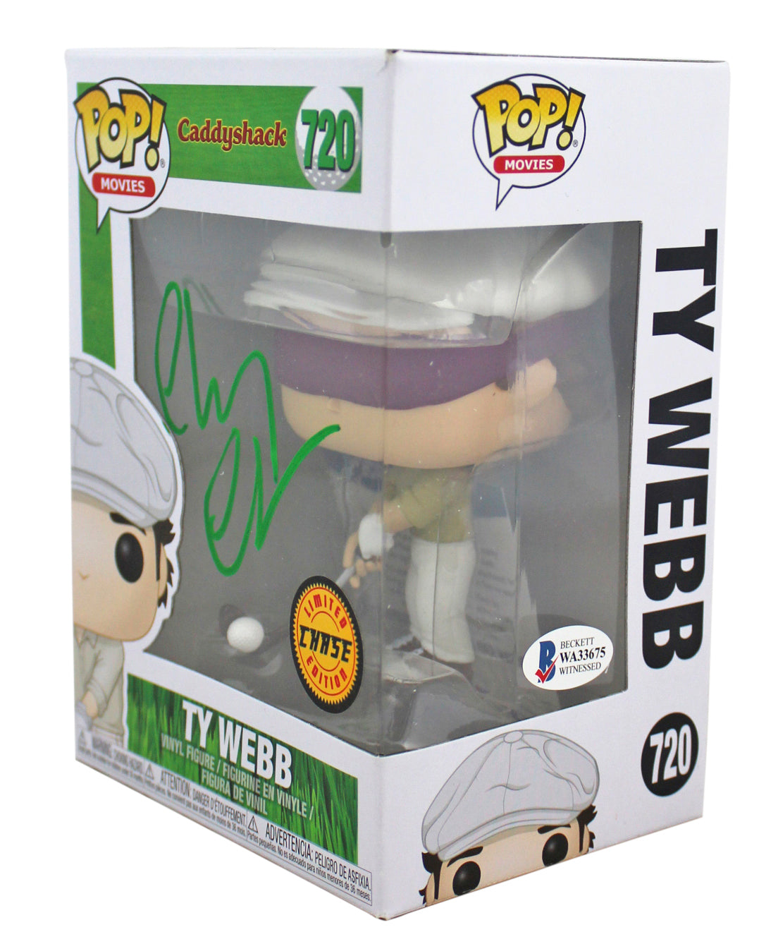 Chevy Chase Caddyshack Signed LE Blindfold Variant Funko Pop Vinyl Figure BAS 1