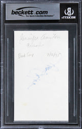 Jennifer Aniston Friends Signed 3x5 Index Card Auto Graded Gem 10! BAS Slabbed 2