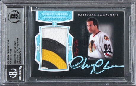 Chevy Chase Christmas Vacation Signed Relic Card One of One BAS Slab #16567413