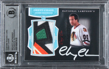 Chevy Chase Christmas Vacation Signed Relic Card One of One BAS Slab #16567415