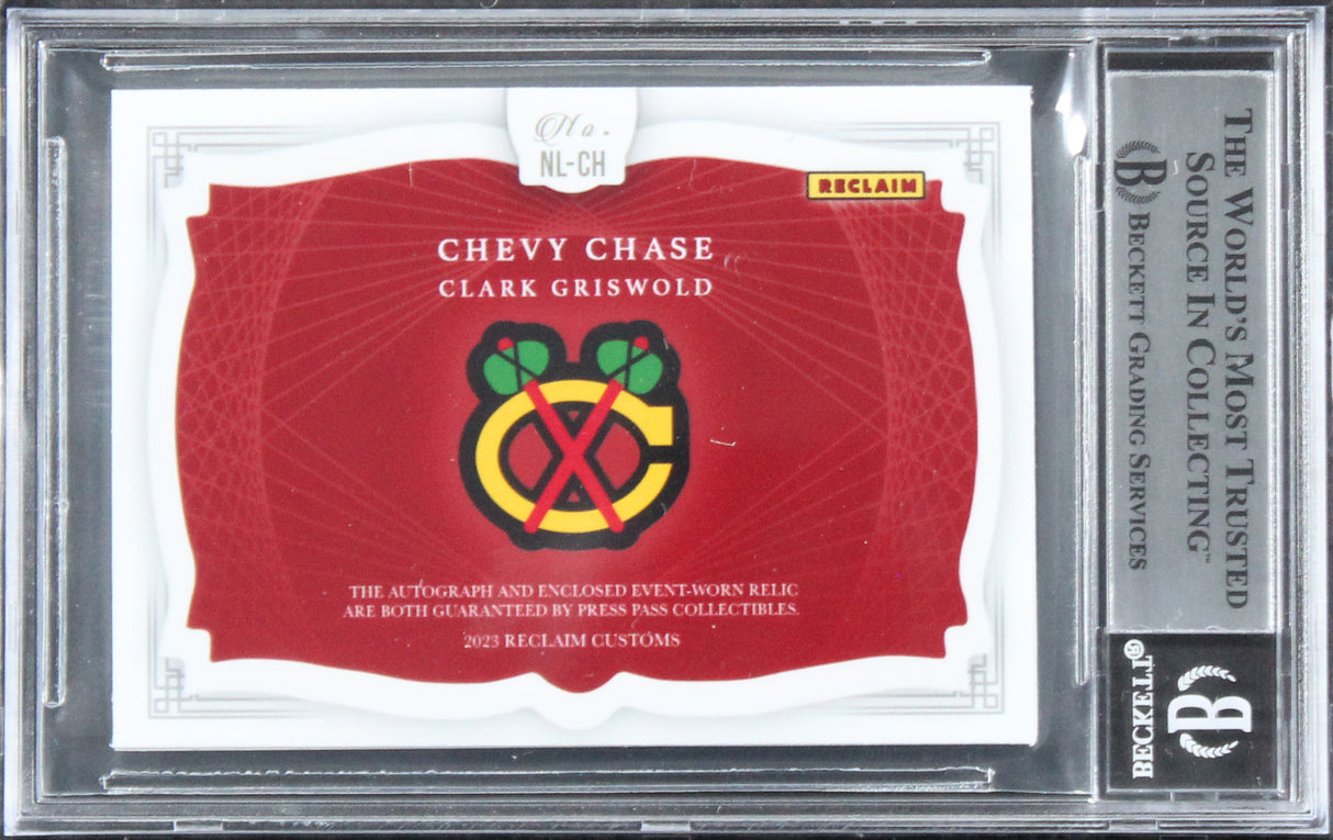 Chevy Chase Christmas Vacation Signed Relic Card One of One BAS Slab #16567415
