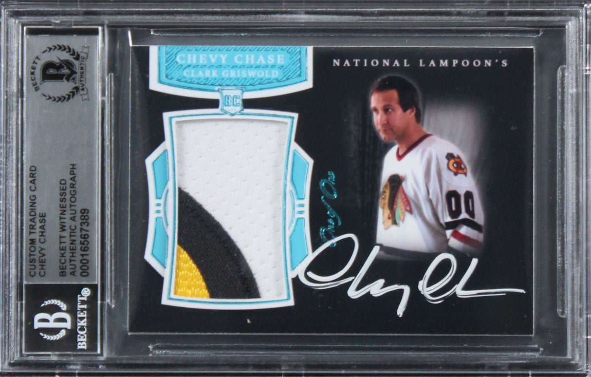 Chevy Chase Christmas Vacation Signed Relic Card One of One BAS Slab #16567389