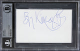 Ben Kingsley Schindler's List Authentic Signed 3x5 Index Card BAS Slabbed 1
