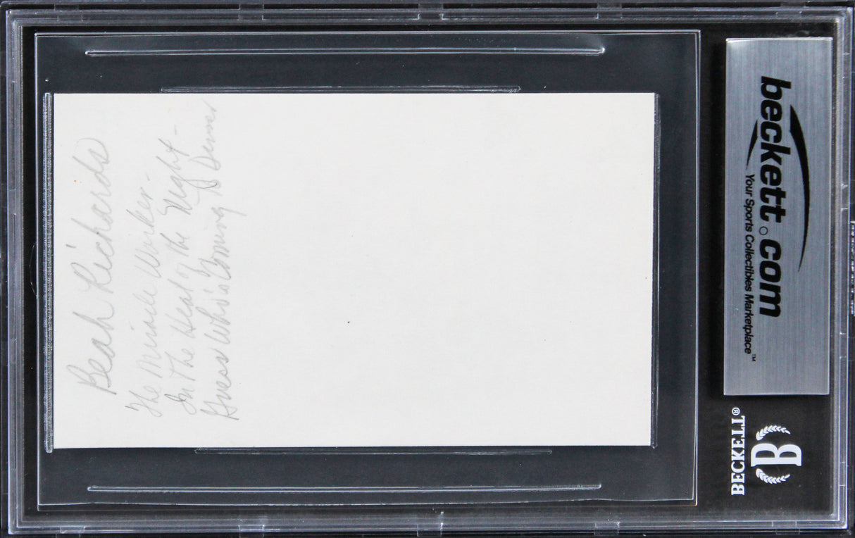 Beah Richards Guess Who's Coming to Dinner Signed 3x5 Index Card BAS Slabbed