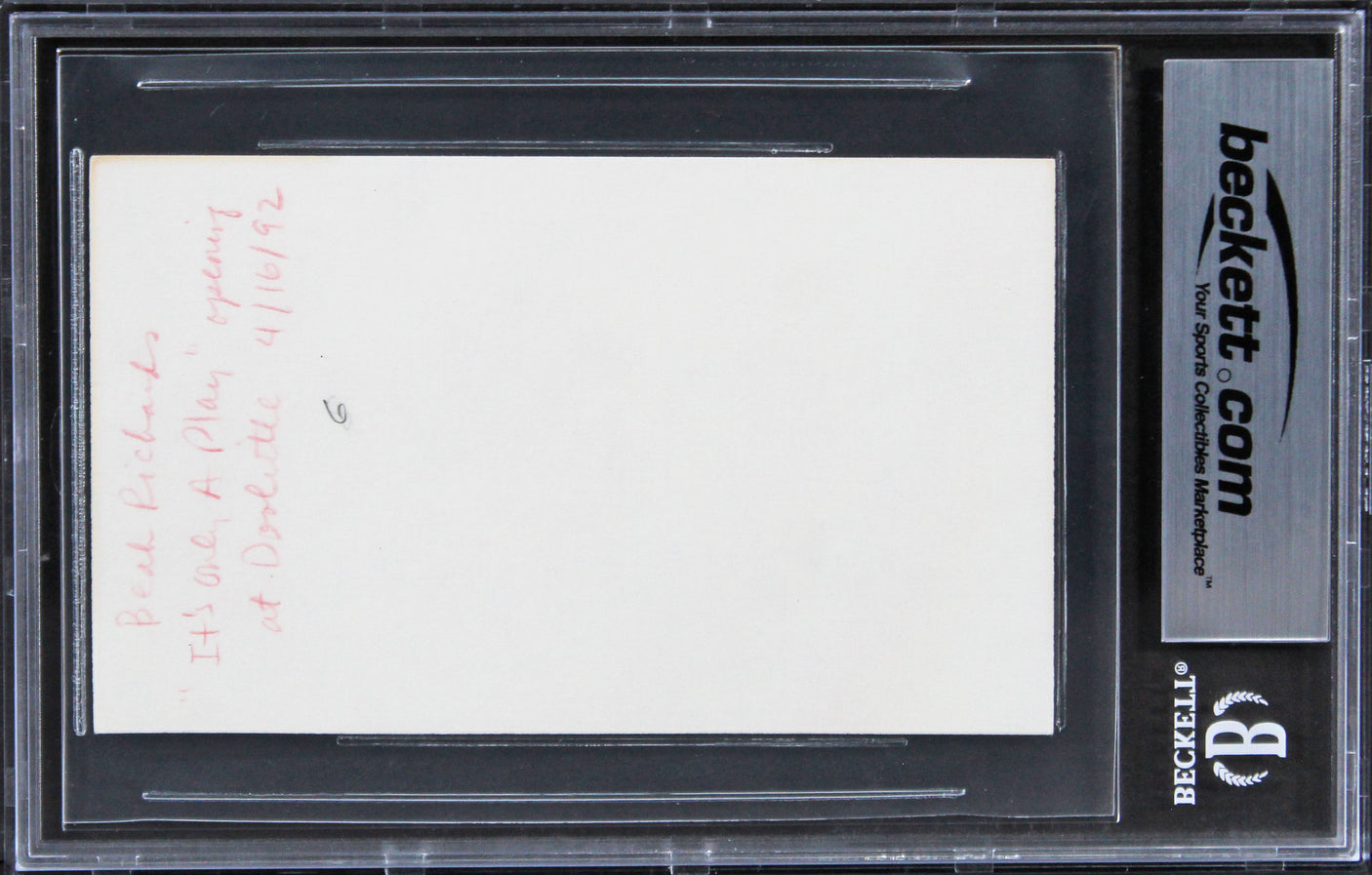 Beah Richards Guess Who's Coming to Dinner Signed 3x5 Index Card BAS Slabbed