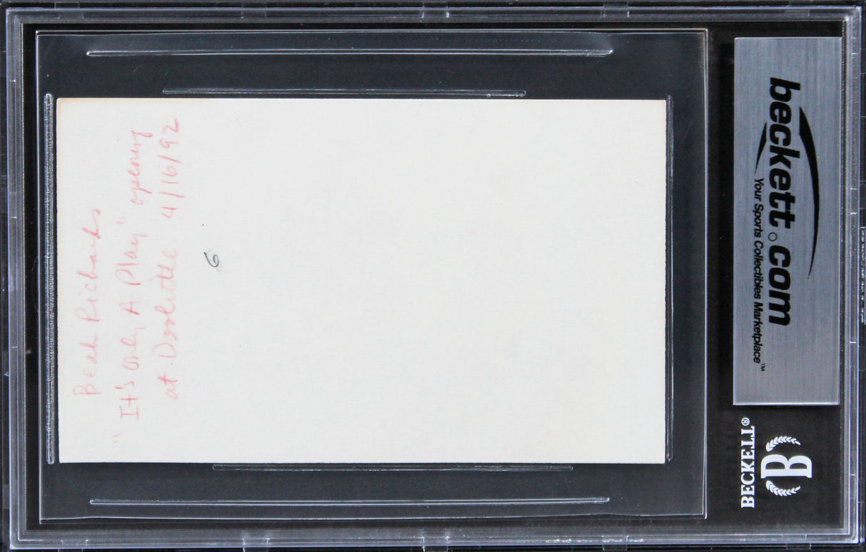 Beah Richards Guess Who's Coming to Dinner Signed 3x5 Index Card BAS Slabbed
