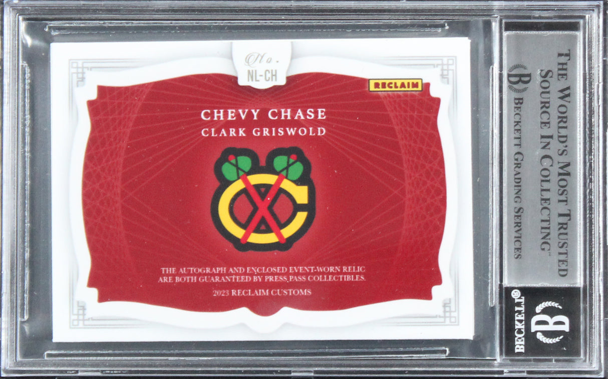 Chevy Chase Christmas Vacation Signed Relic Card One of One BAS Slab #16567397