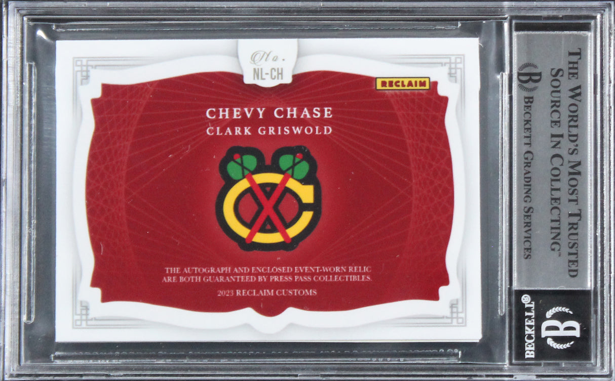 Chevy Chase Christmas Vacation Signed Relic Card One of One BAS Slab #16567398