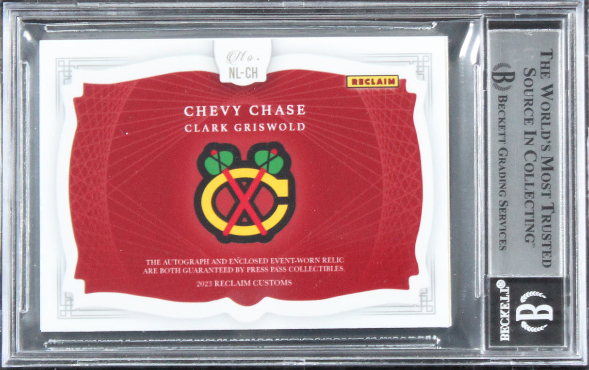 Chevy Chase Christmas Vacation Signed Relic Card One of One BAS Slab #16567424