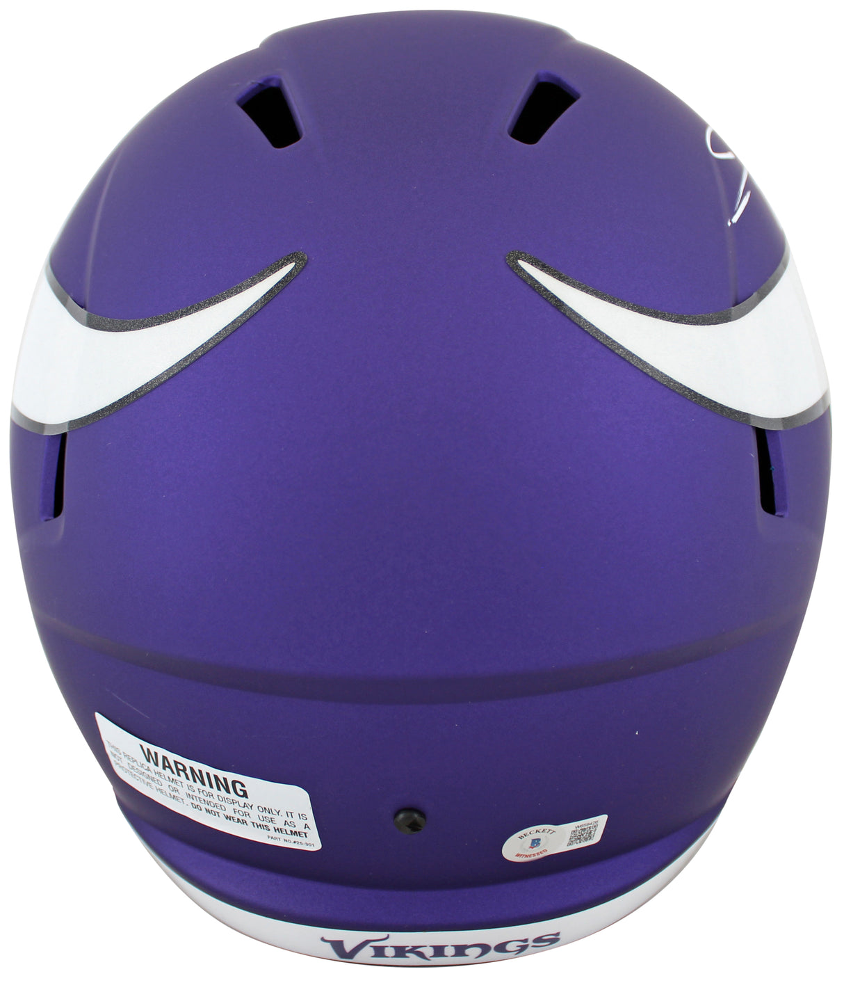 Vikings Jordan Addison Signed Full Size Speed Rep Helmet w/ Case BAS Wit