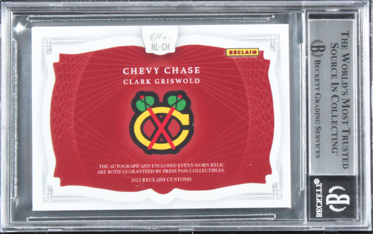 Chevy Chase Christmas Vacation Signed Relic Card One of One BAS Slab #16567407
