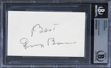 George Burns Oh God! "Best" Authentic Signed 3x5 Index Card BAS Slabbed 1