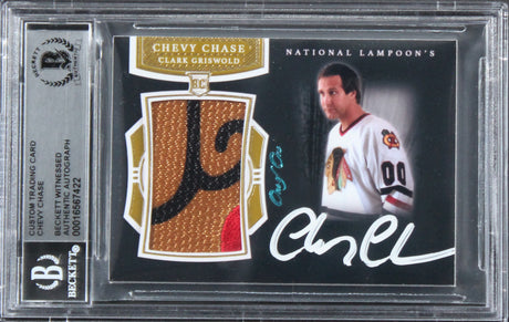 Chevy Chase Christmas Vacation Signed Relic Card One of One BAS Slab #16567422